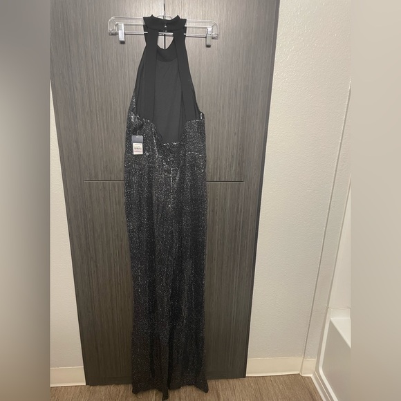 RACHEL Rachel Roy Black Sequin Jumpsuit Size: 6 - Picture 5 of 10